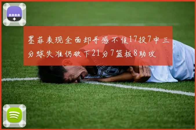 墨菲表现全面却手感不佳17投7中三分球失准仍砍下21分7篮板8助攻